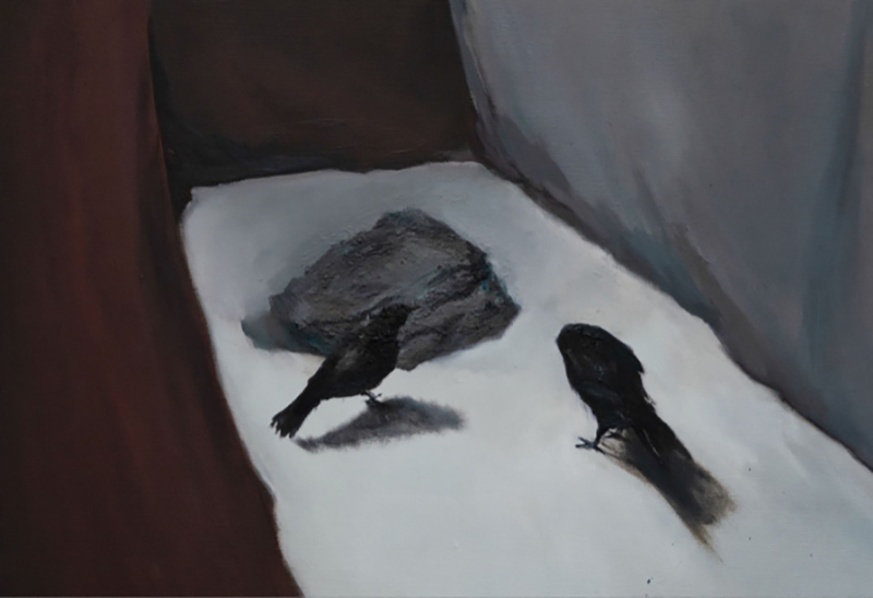 最佳绘画语言三等奖  《the crow and stone》 
