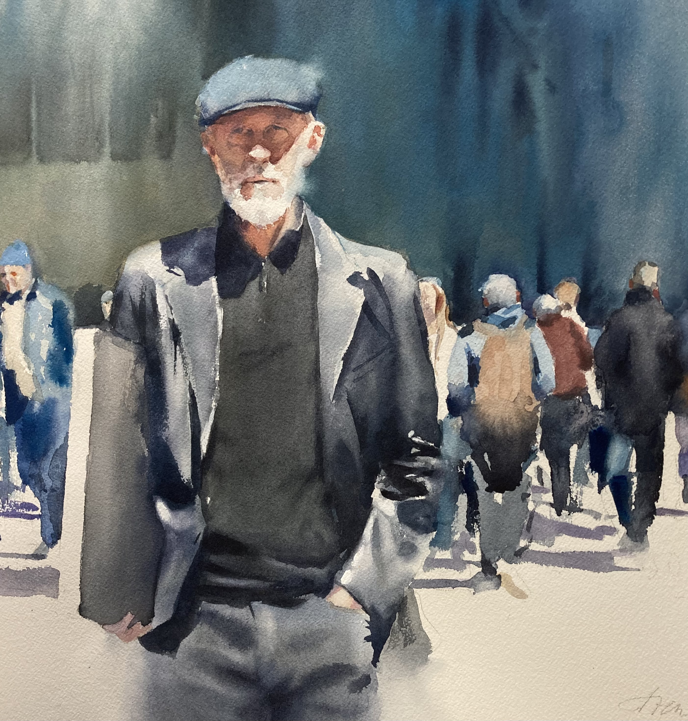 Man carrying painting——Second Prize