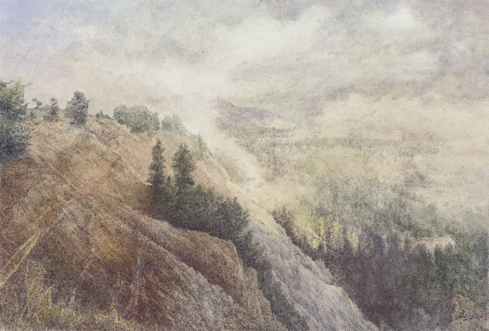 Viewing The Mountain Side